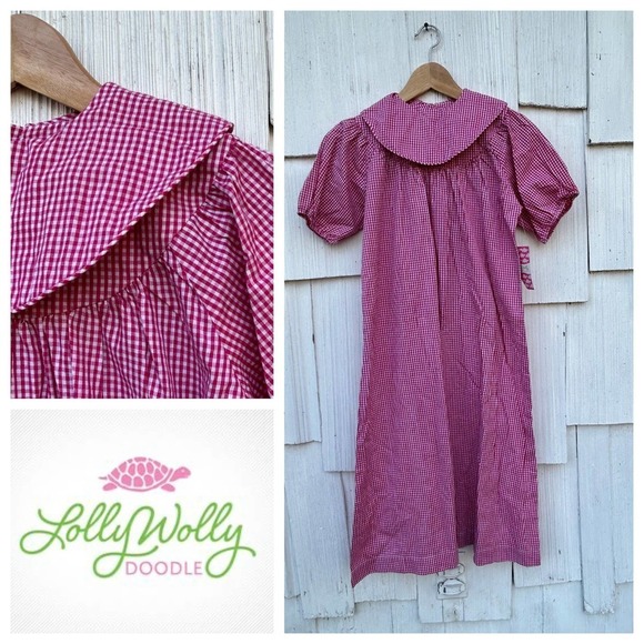 Lolly Wolly Doodle Gingham‎ Berta Collar Dress NWT 10 - Picture 1 of 9